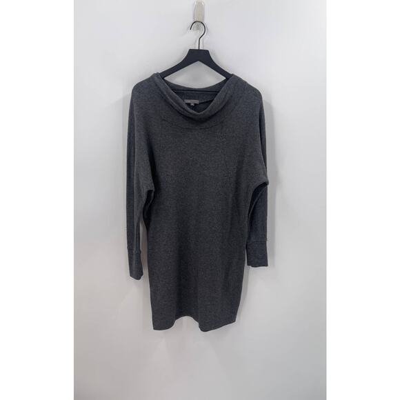 VINCE Grey Cowl Neck Tunic Length Sweater Size Medium - Picture 1 of 7